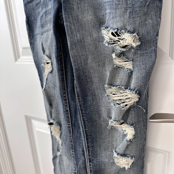 Dollhouse Distressed Denim Overalls Juniors Size 3 With Adjustable Straps & Mult - Picture 5 of 9